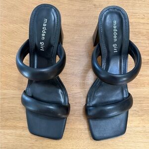Madden Girl Black Heeled Sandals